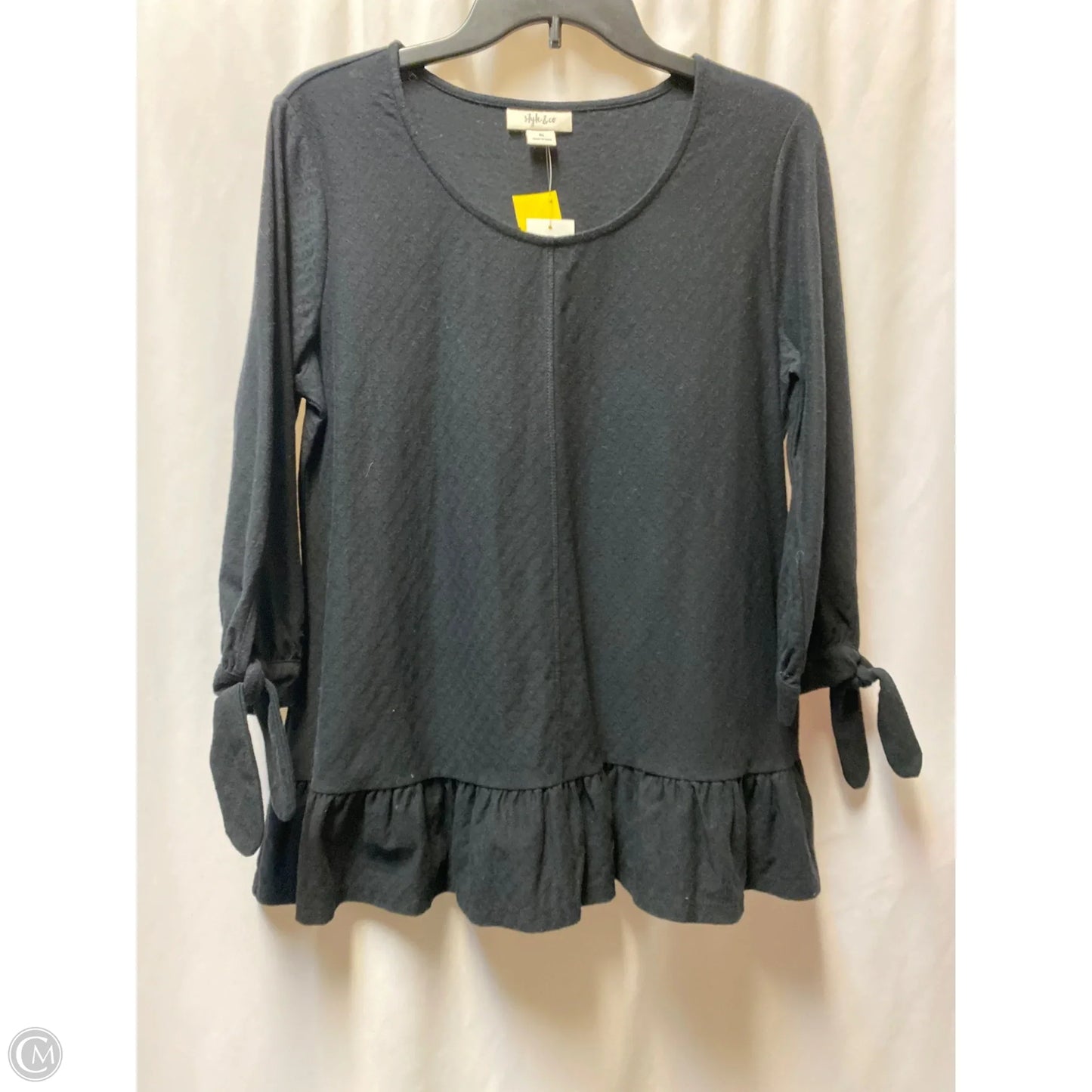 Top Long Sleeve By Style And Company In Black, Size: M