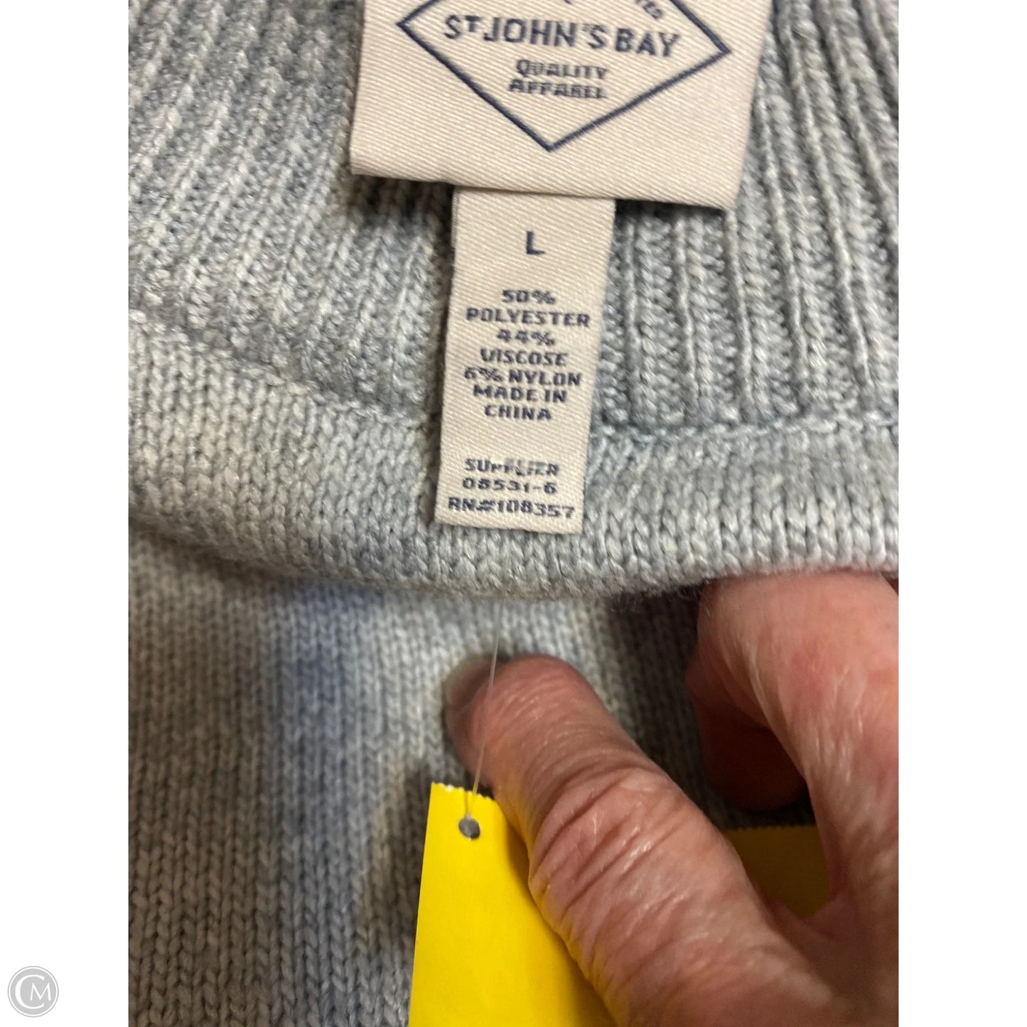 Sweater By St Johns Bay In Grey, Size: L