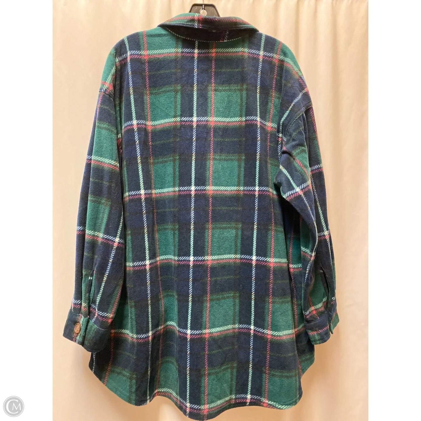Jacket Shirt By Maurices In Green, Size: 1x