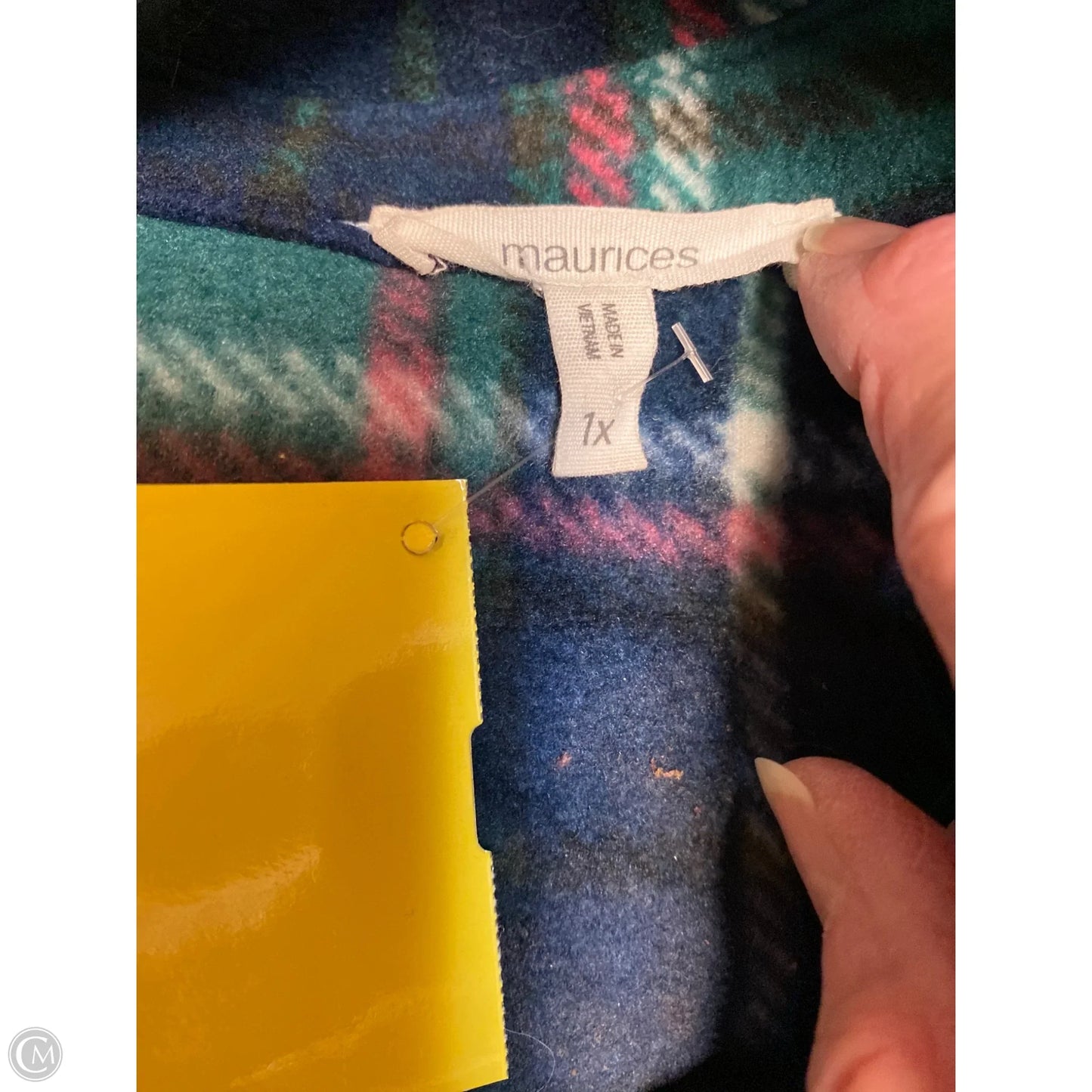 Jacket Shirt By Maurices In Green, Size: 1x