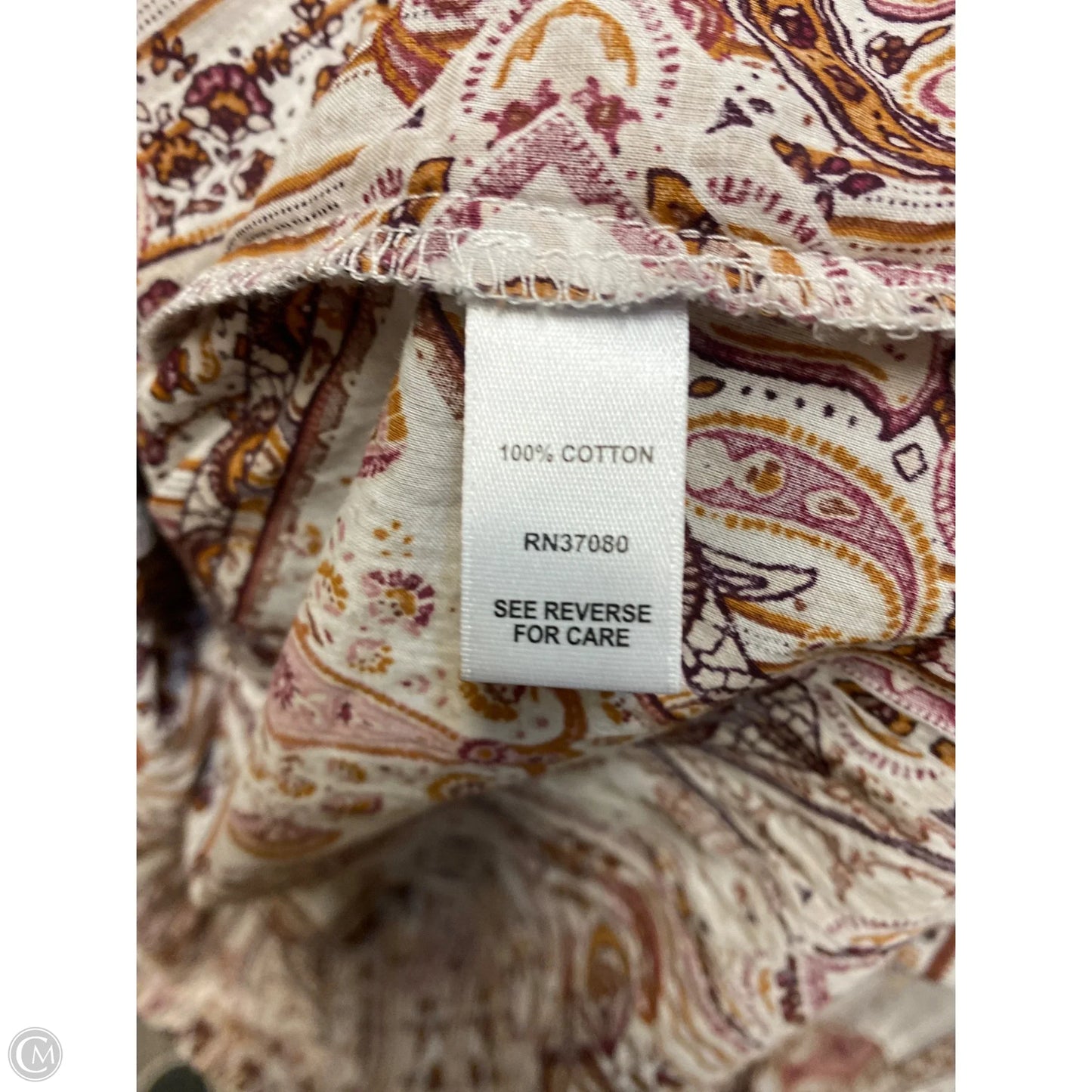 Top Long Sleeve By Cato In White, Size: M