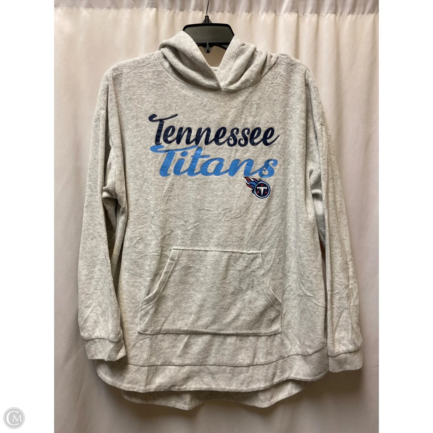 Sweatshirt Hoodie By Clothes Mentor In Grey, Size: Xl