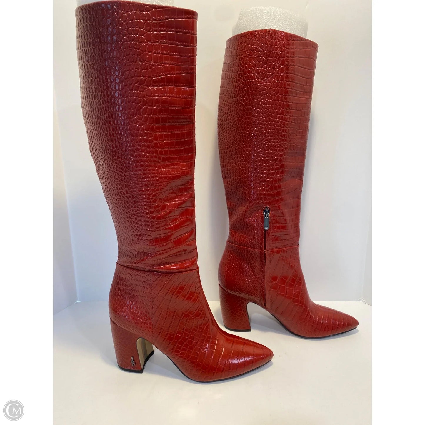 Boots Knee Heels By Sam Edelman In Red, Size: 8.5