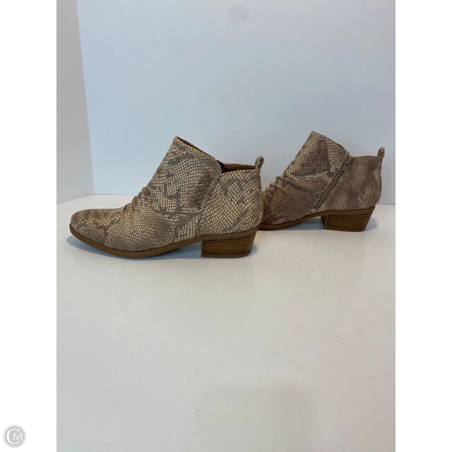 Boots Ankle Heels By Bare Traps In Beige, Size: 8