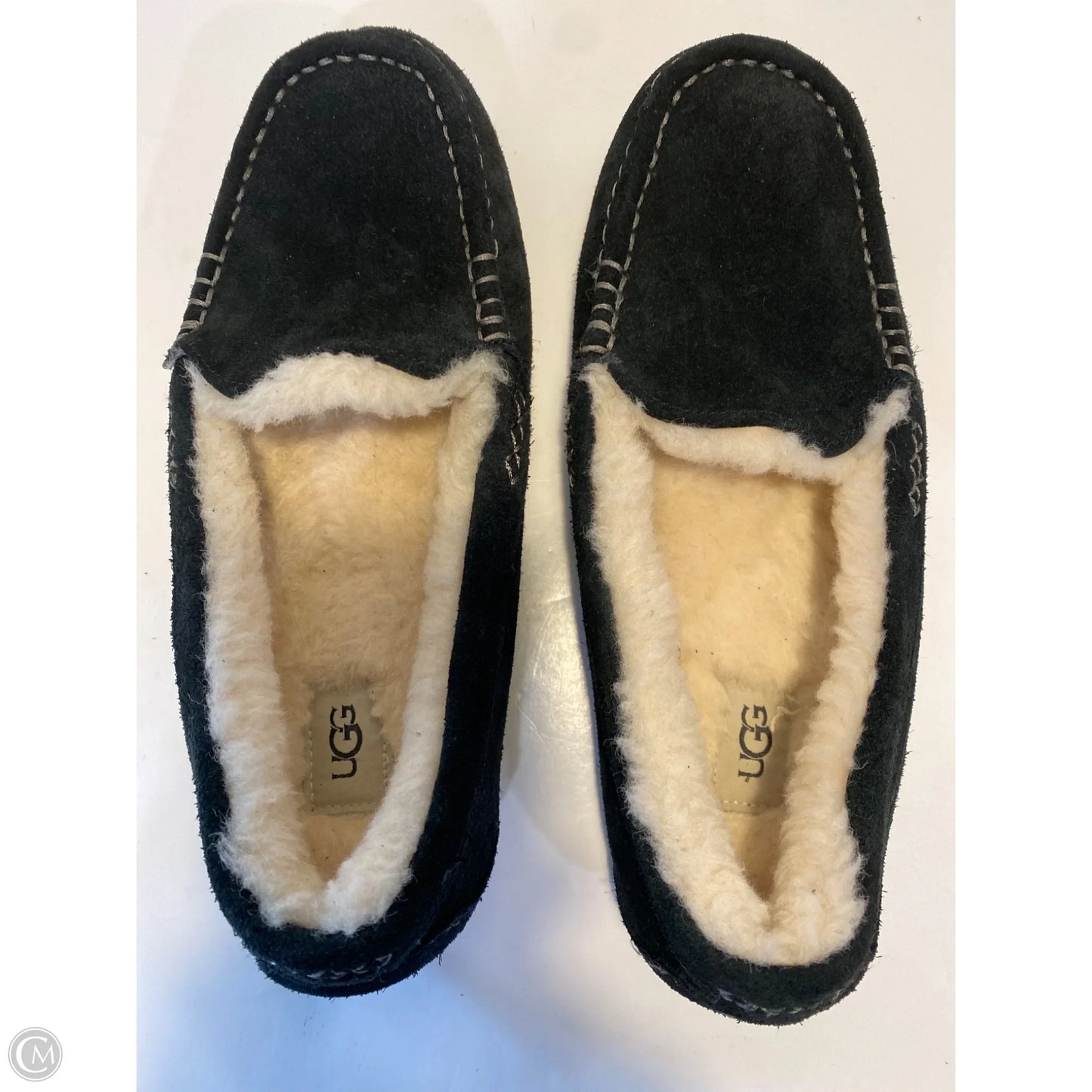 Slippers Designer By Ugg In Black, Size: 10