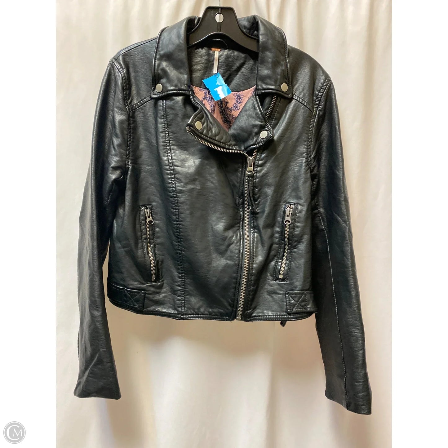 Jacket Moto By Free People In Black, Size: L