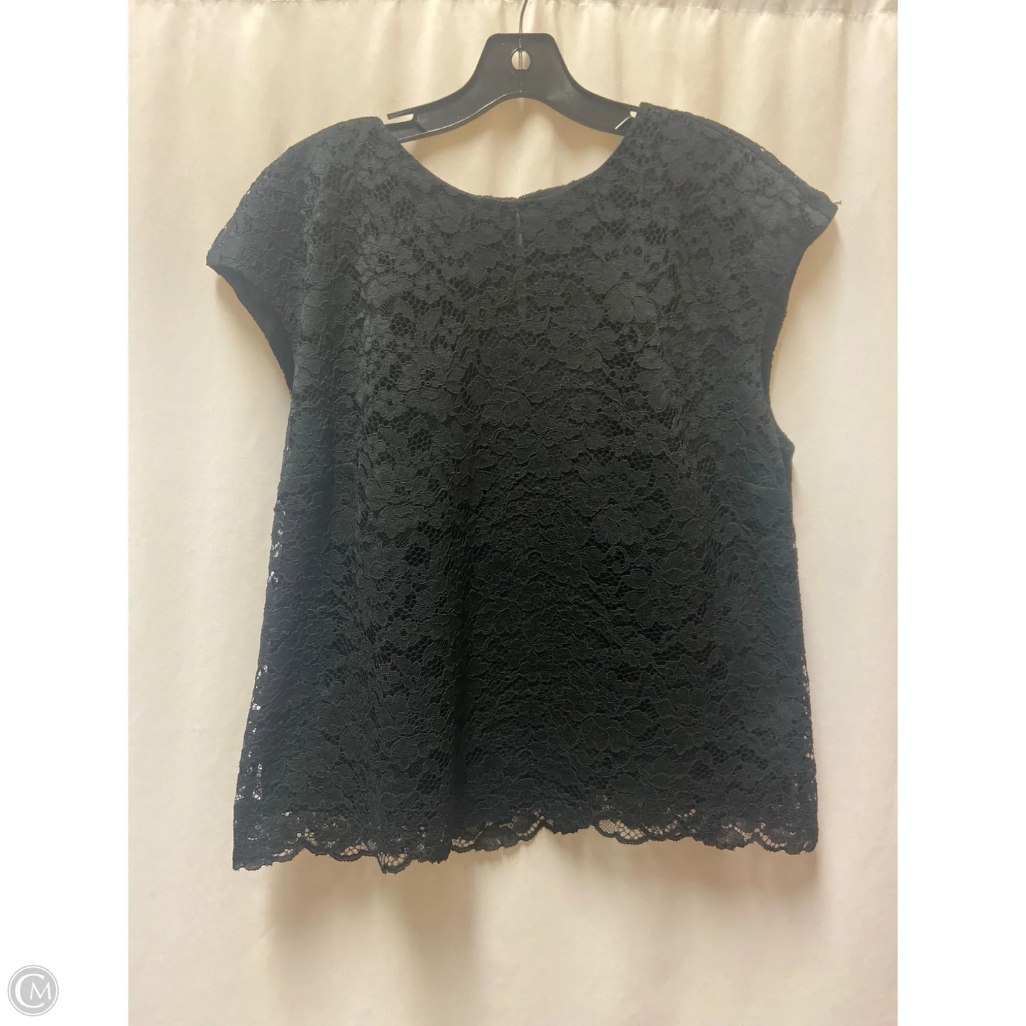 Top Short Sleeve By Express In Black, Size: Xl