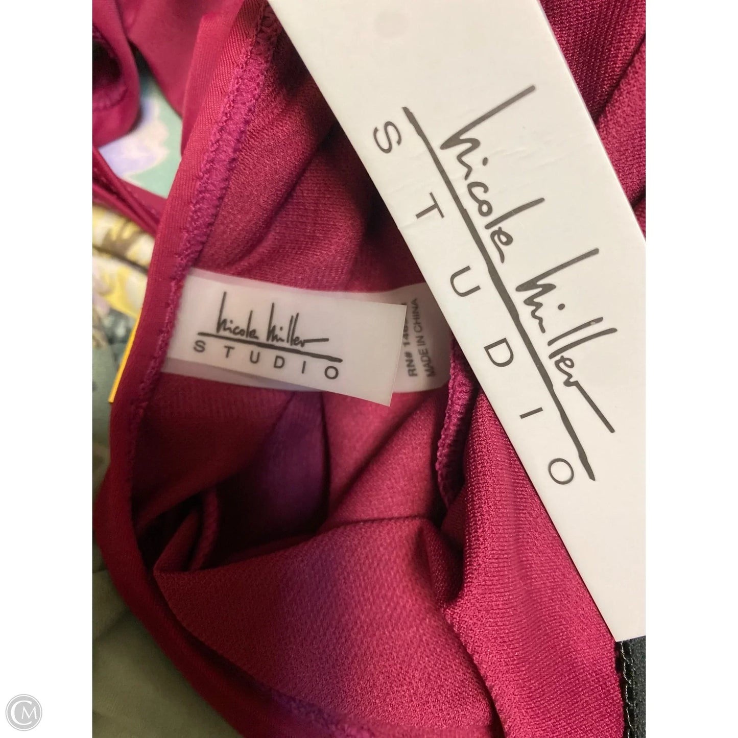 Swimsuit By Nicole By Nicole Miller In Maroon, Size: M