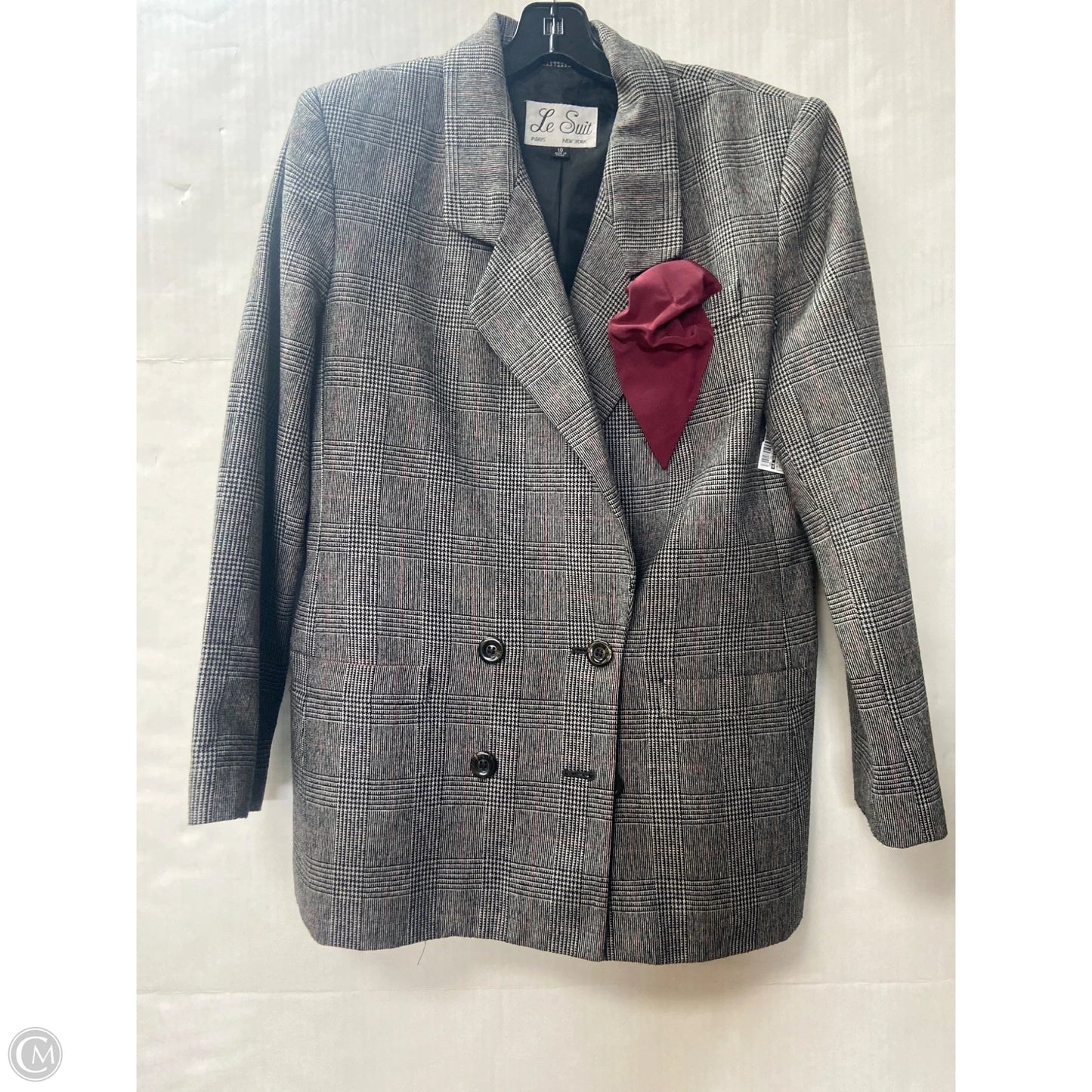 Skirt Suit 2pc By Le Suit In Grey, Size: M
