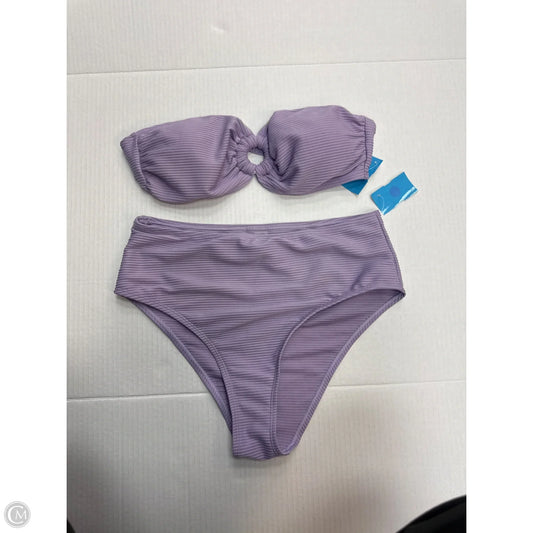 Swimsuit 2pc By Clothes Mentor In Purple, Size: L