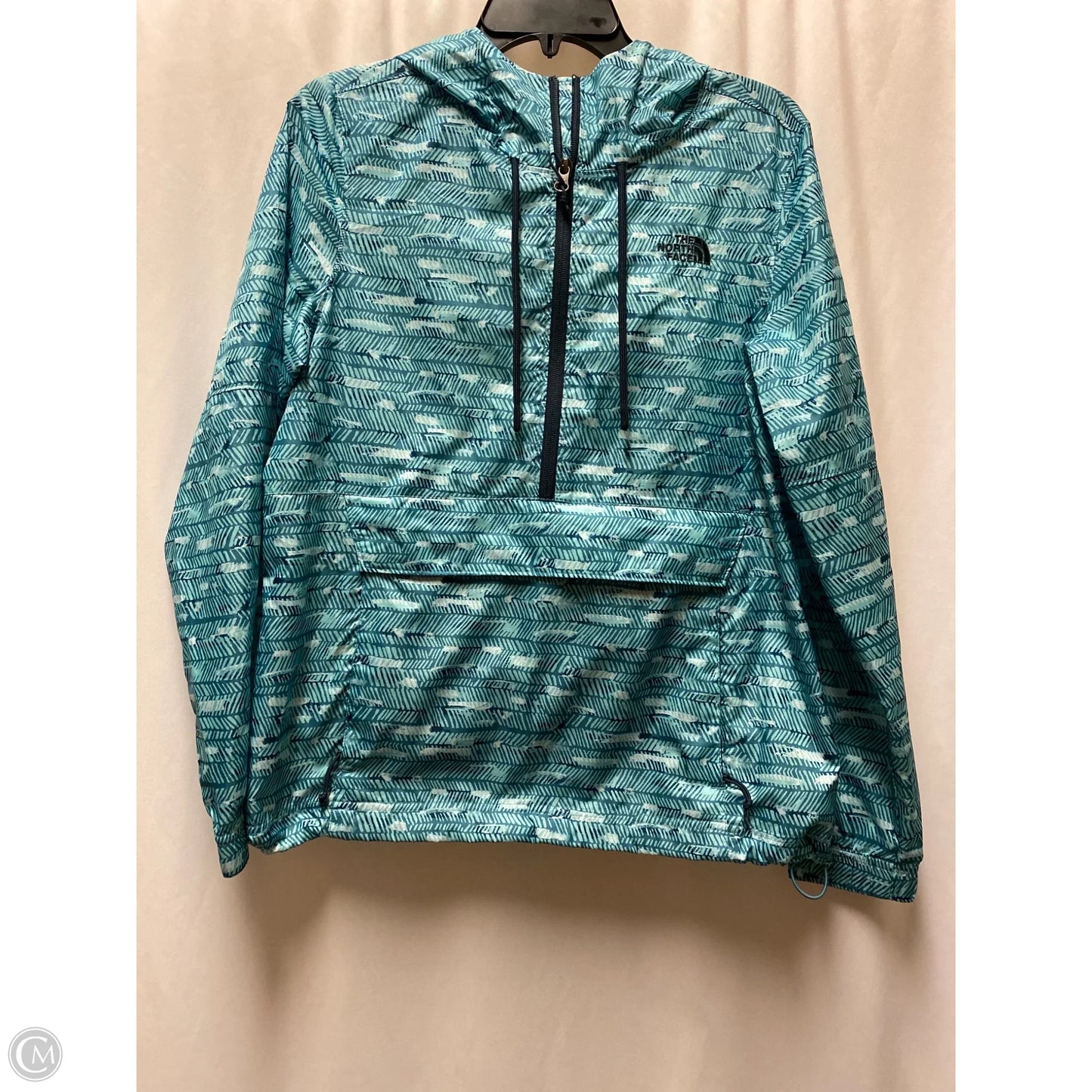 Jacket Windbreaker By The North Face In Aqua, Size: M
