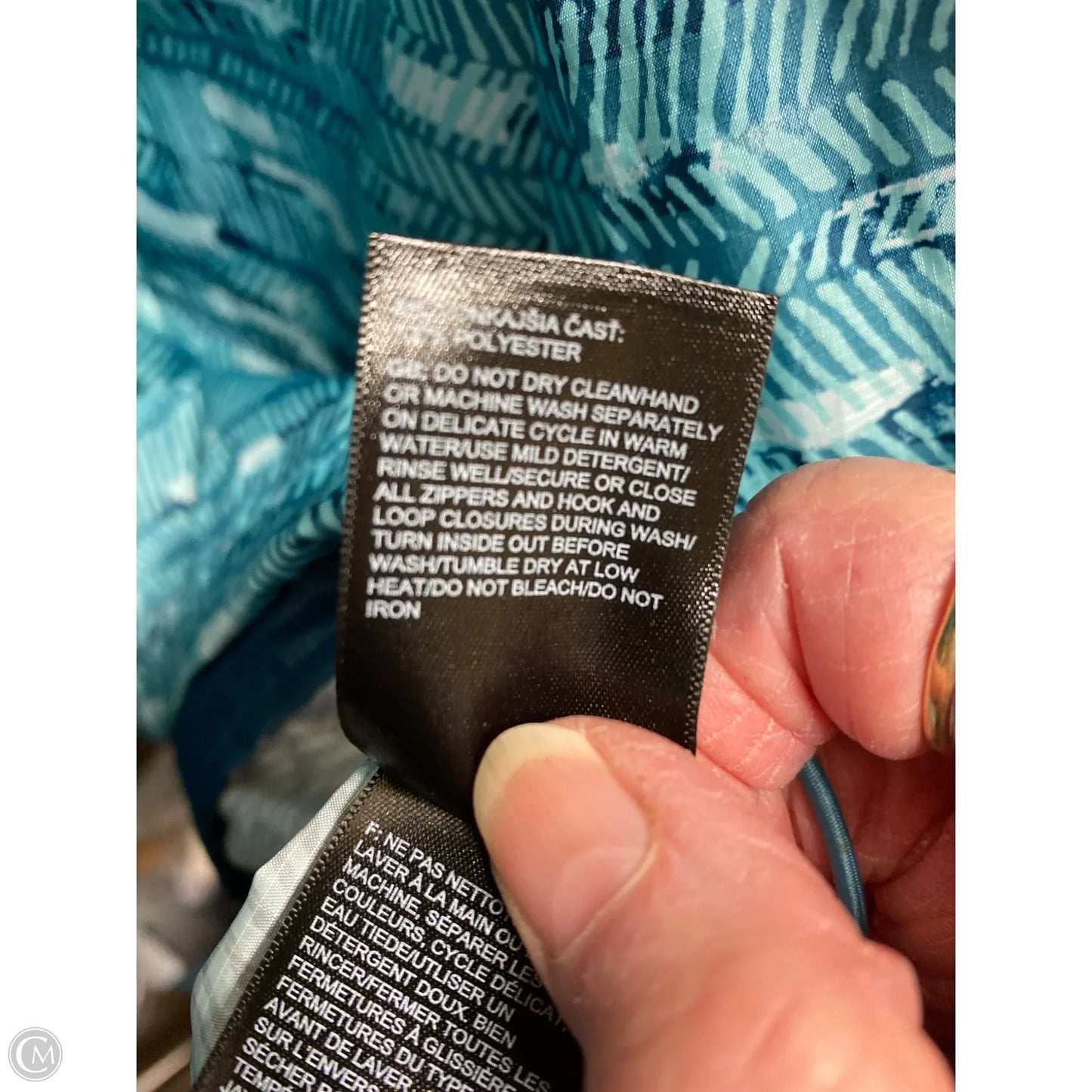 Jacket Windbreaker By The North Face In Aqua, Size: M