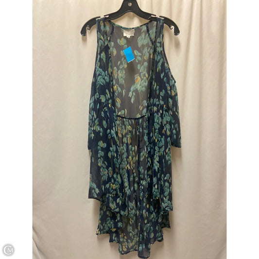 Cardigan By Clothes Mentor In Blue & Green, Size: M