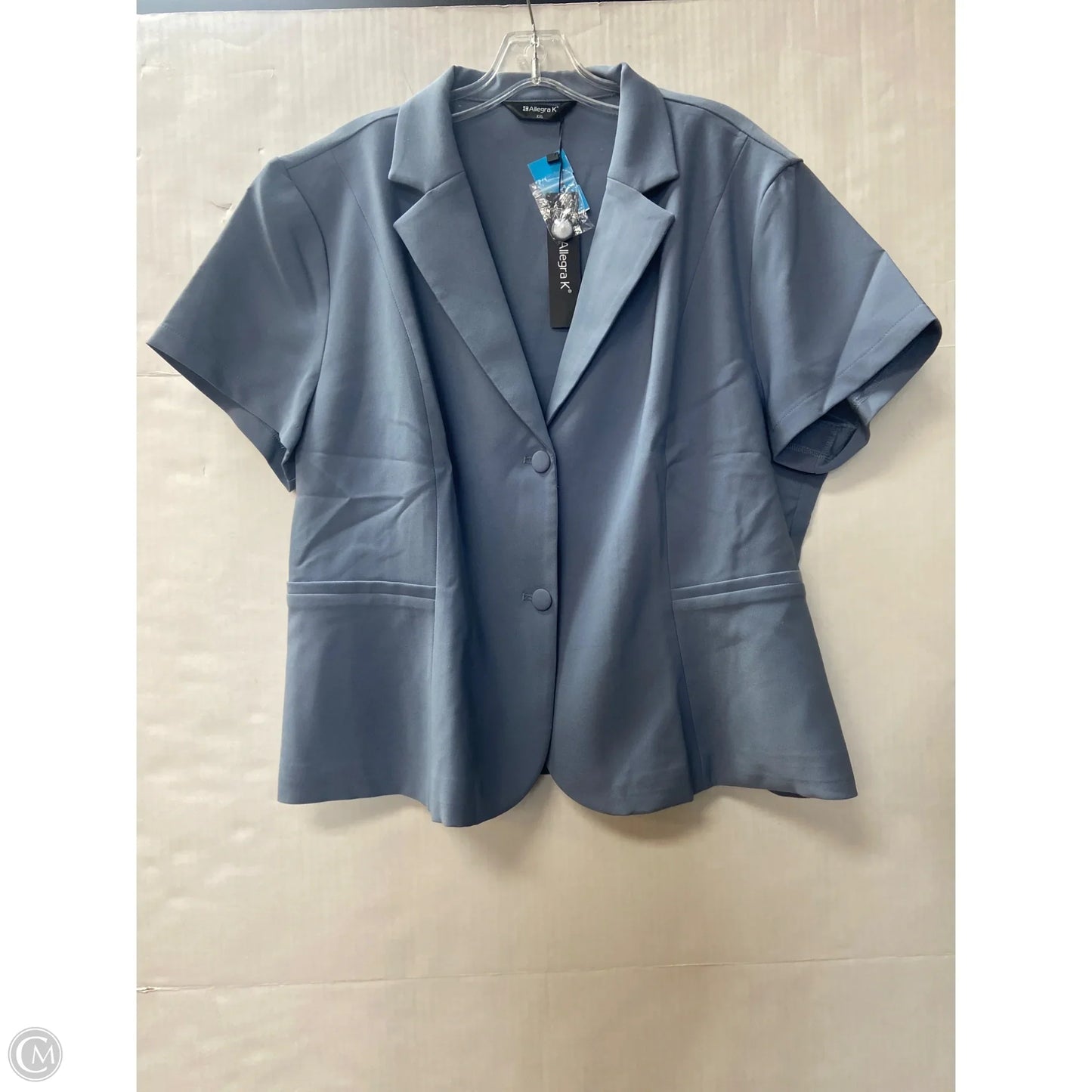 Skirt Suit 2pc By Allegra K In Blue, Size: Xxl