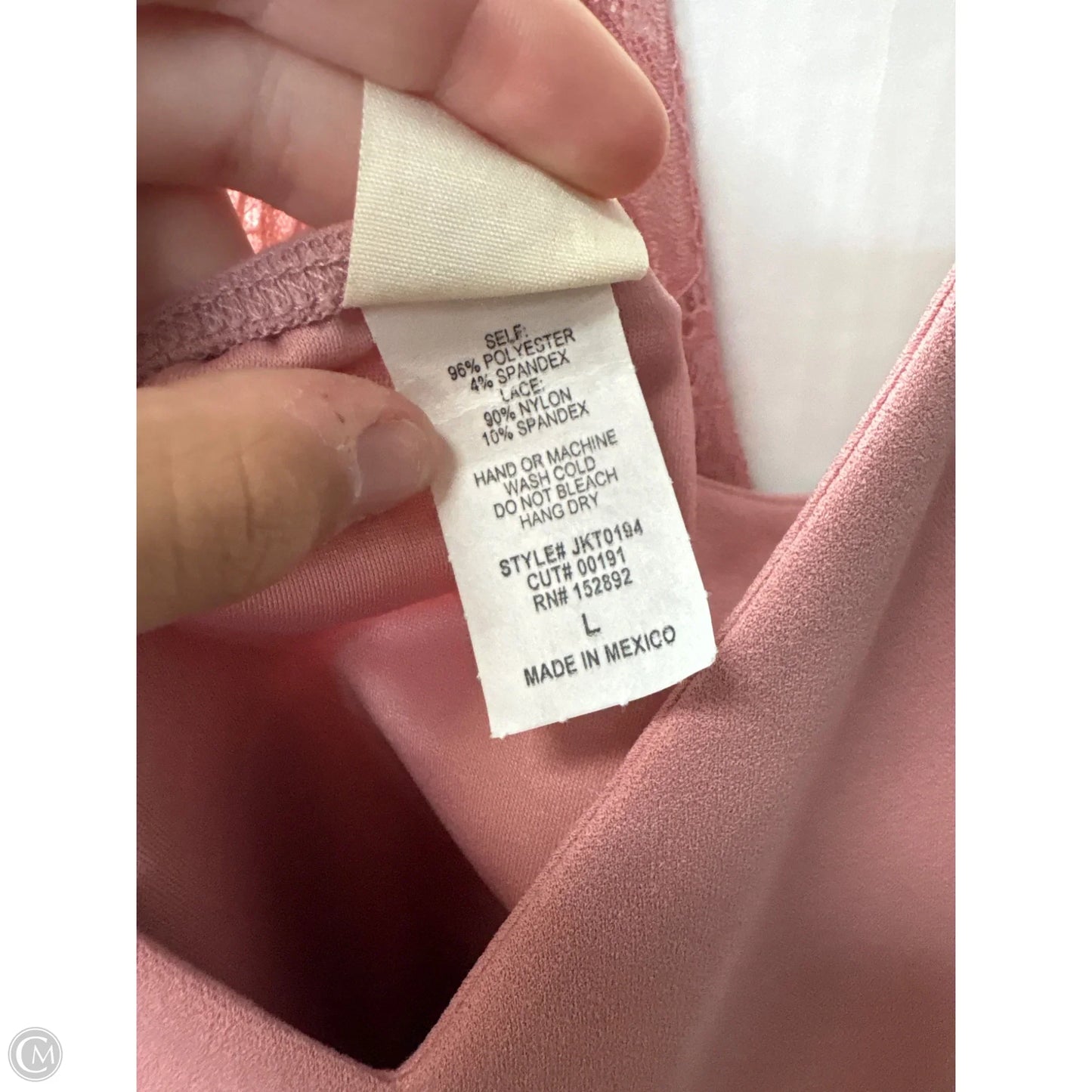 Top Sleeveless By Clothes Mentor In Pink, Size: L