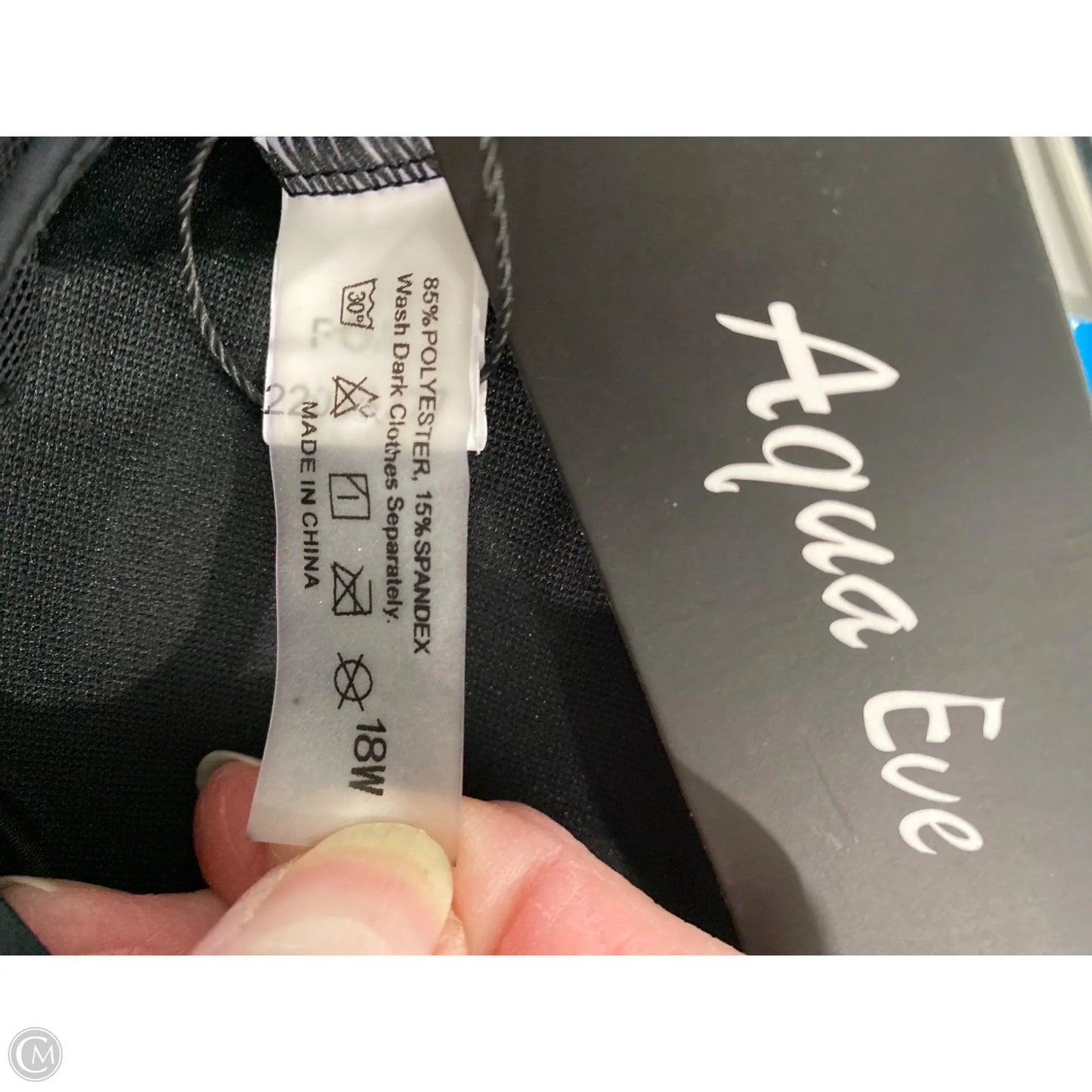 Swimsuit By Clothes Mentor In Black, Size: 1x