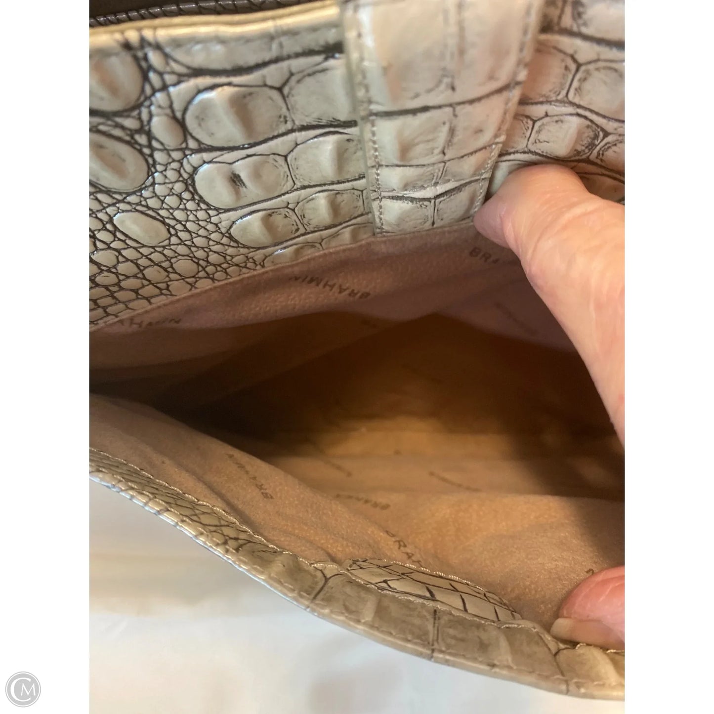 Handbag Designer By Brahmin, Size: Large