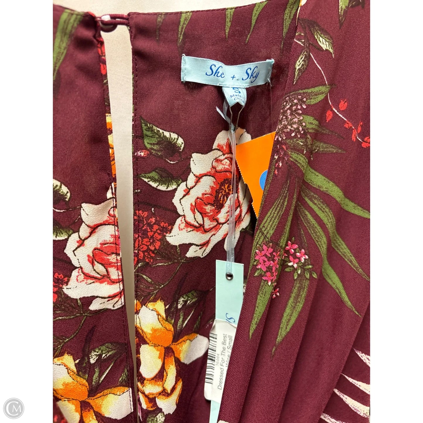 Romper By She + Sky In Maroon, Size: S