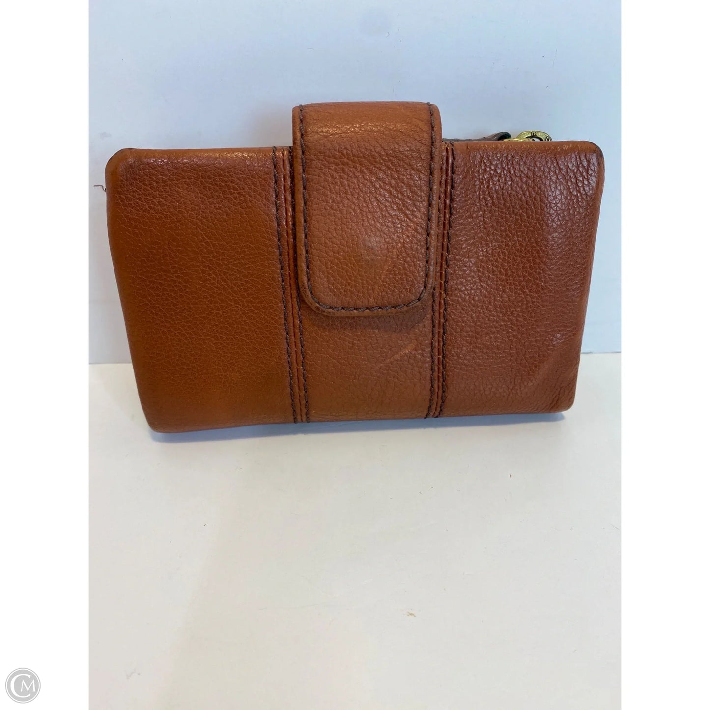 Wallet Leather By Fossil, Size: Medium
