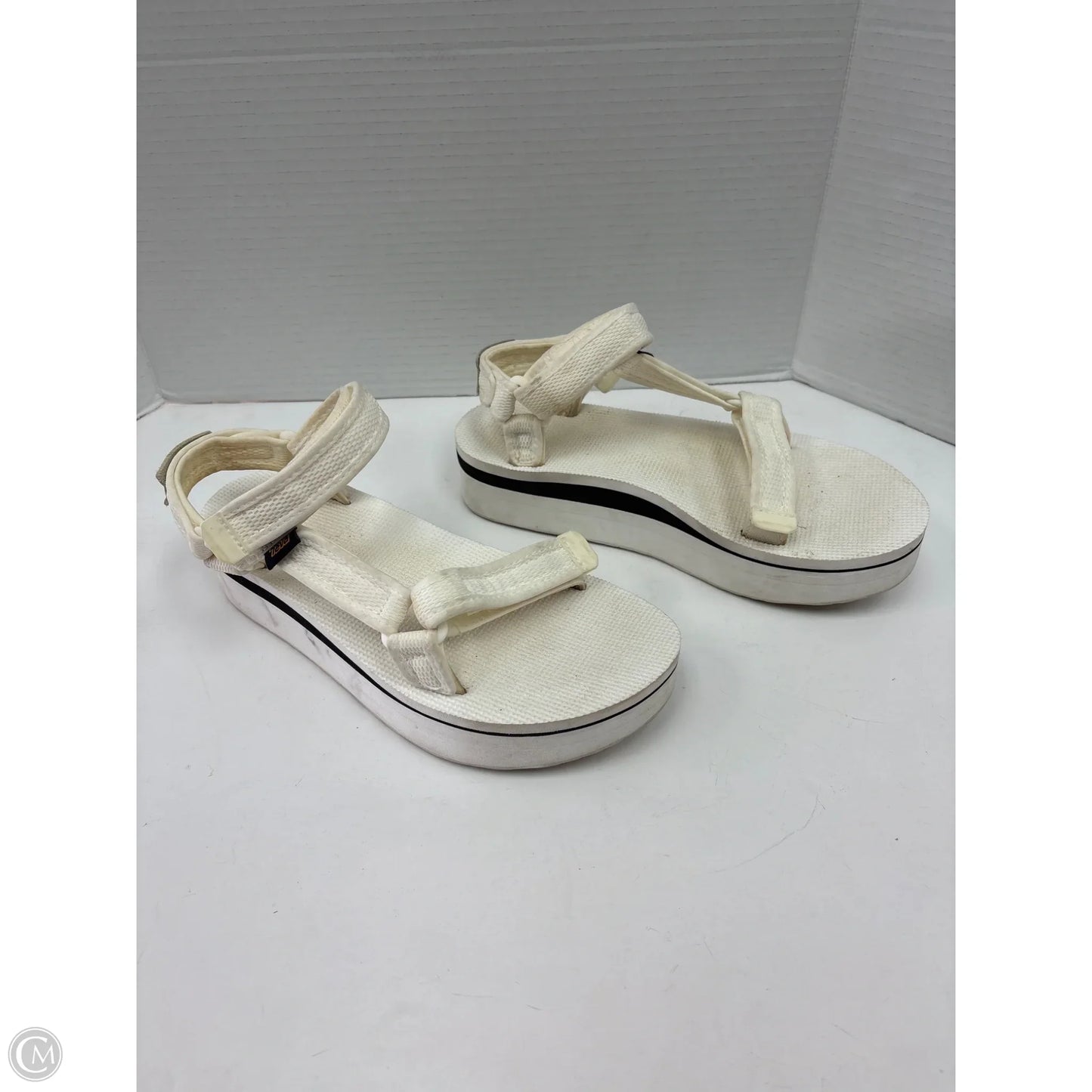 Sandals Heels Platform By Teva In White, Size: 9