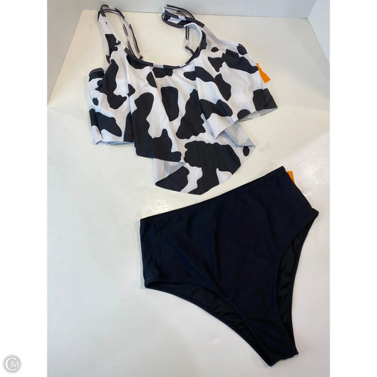 Swimsuit 2pc By Clothes Mentor In Black & White, Size: L