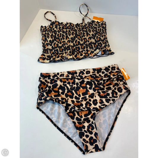 Swimsuit 2pc By Clothes Mentor In Animal Print, Size: L