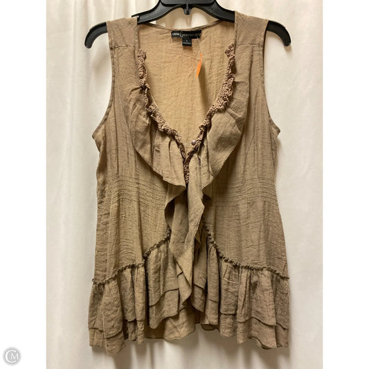 Vest Other By Clothes Mentor In Brown, Size: L