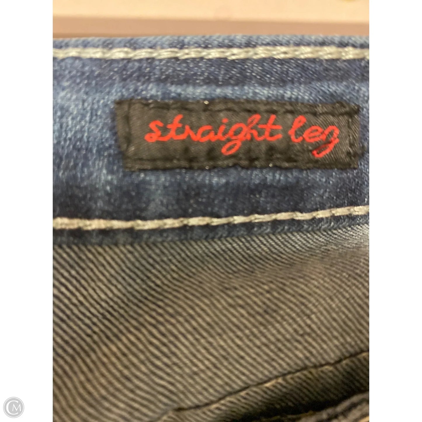 Jeans Straight By Earl Jean In Blue Denim, Size: 12