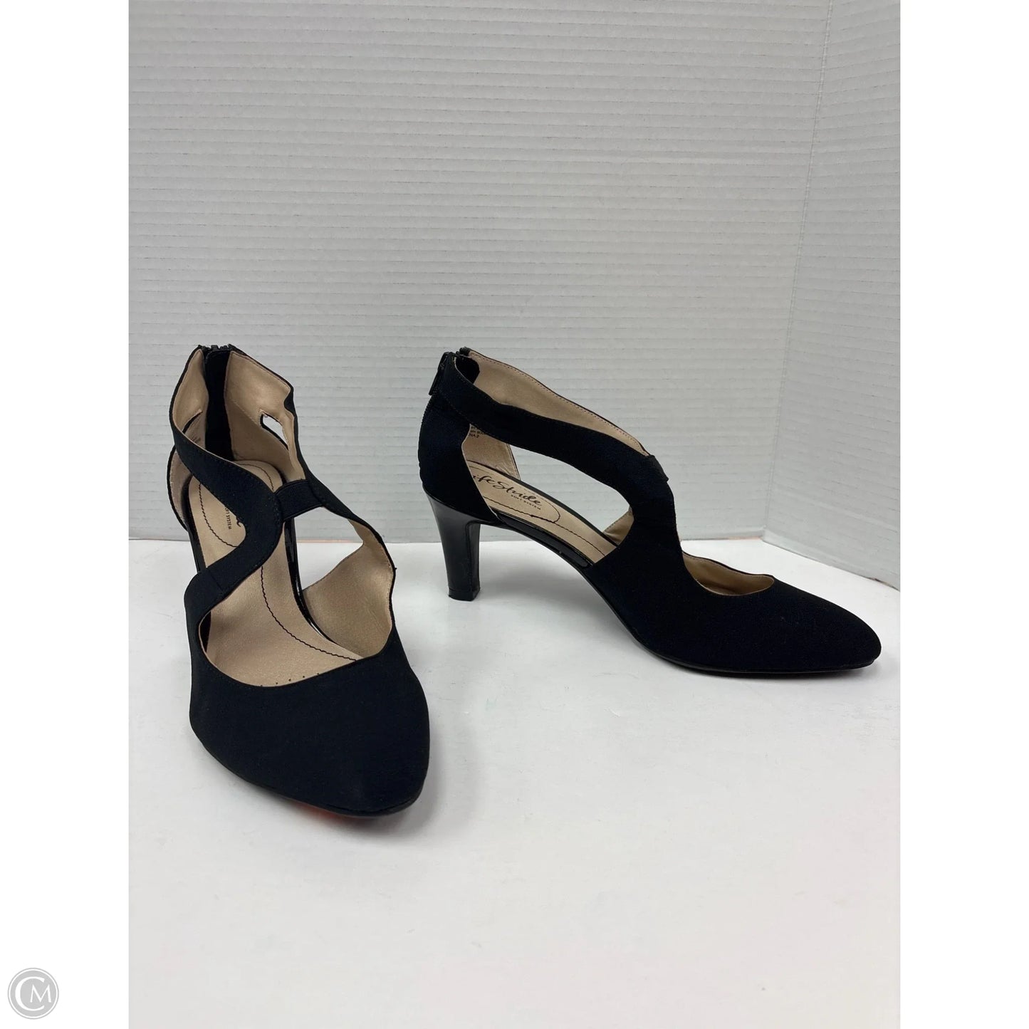 Shoes Heels Kitten By Life Stride In Black, Size: 9