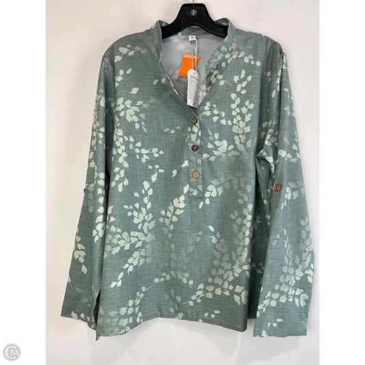Top Long Sleeve By Clothes Mentor In Green, Size: Xl
