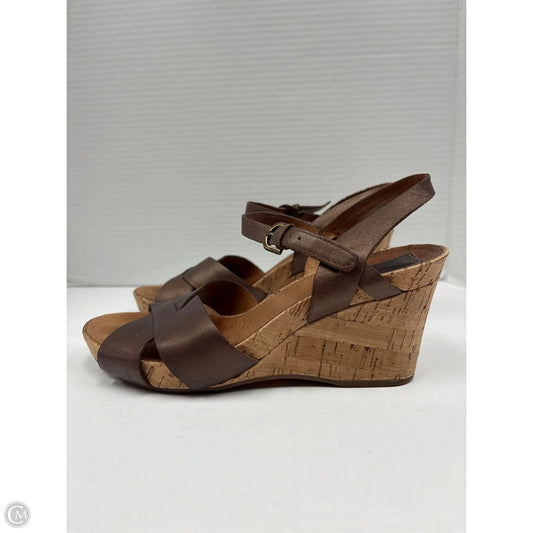 Sandals Heels Block By Clarks In Brown, Size: 7