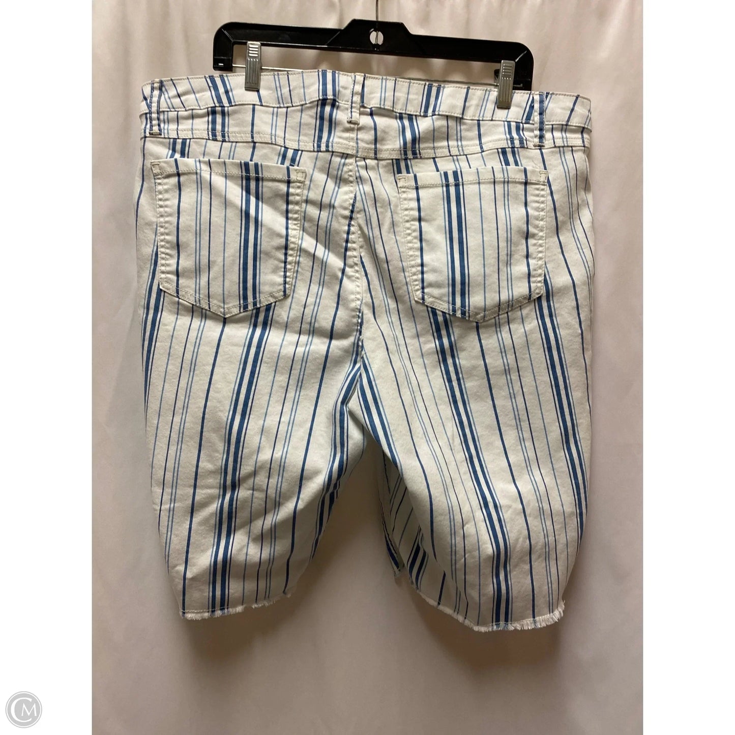 Shorts By Cato In Blue & White, Size: 18