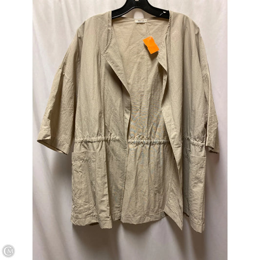 Jacket Windbreaker By Clothes Mentor In Beige, Size: Osfm