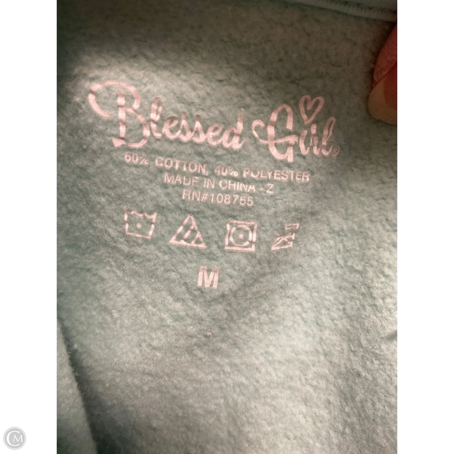 Sweatshirt Hoodie By Clothes Mentor In Green, Size: M