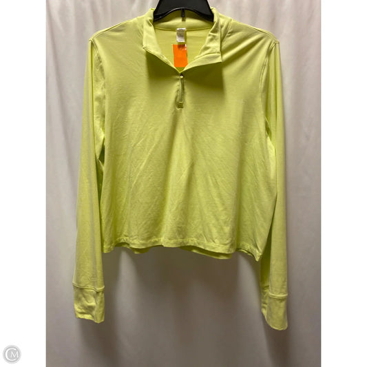 Athletic Top Long Sleeve Collar By 90 Degrees By Reflex In Yellow, Size: Xxl