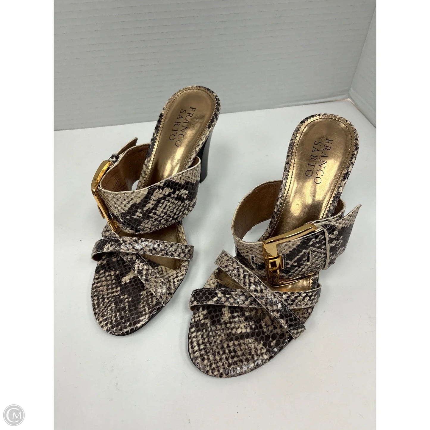 Shoes Heels Wedge By Franco Sarto In Animal Print, Size: 6