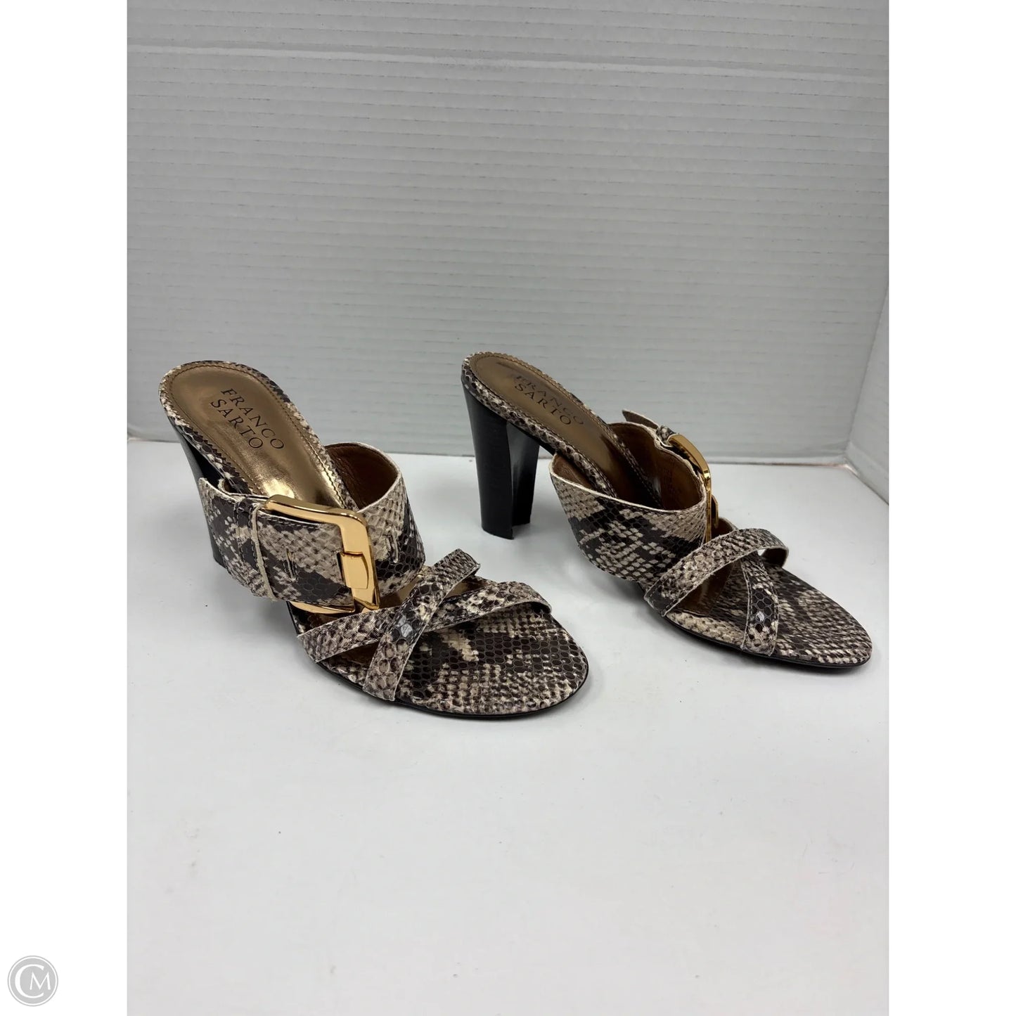 Shoes Heels Wedge By Franco Sarto In Animal Print, Size: 6