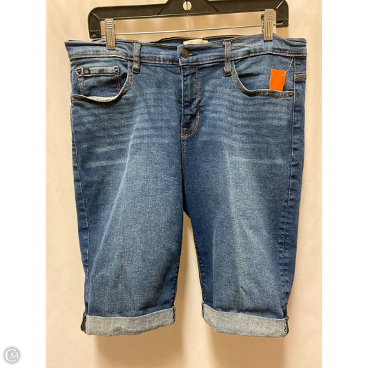 Shorts By Curve Appeal In Blue Denim, Size: 12