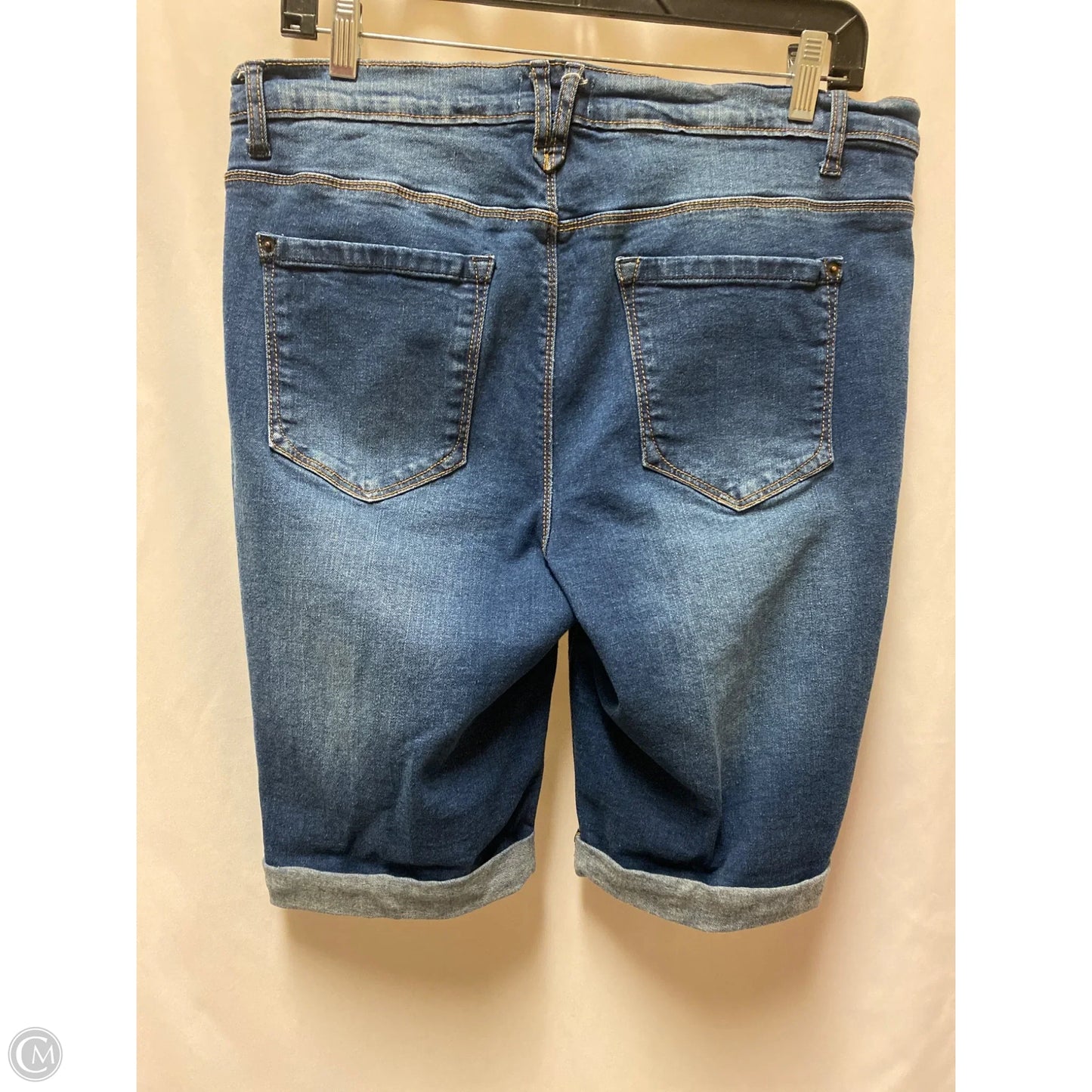 Shorts By Curve Appeal In Blue Denim, Size: 12