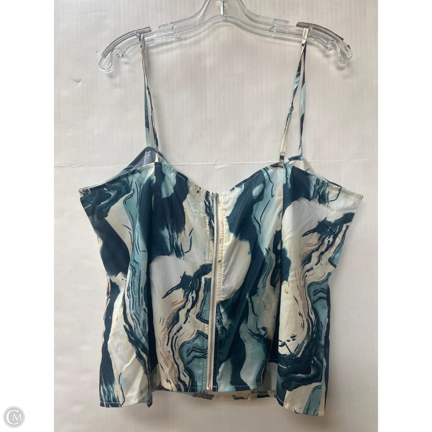 Top Sleeveless By Pretty Little Thing In Blue, Size: 2x