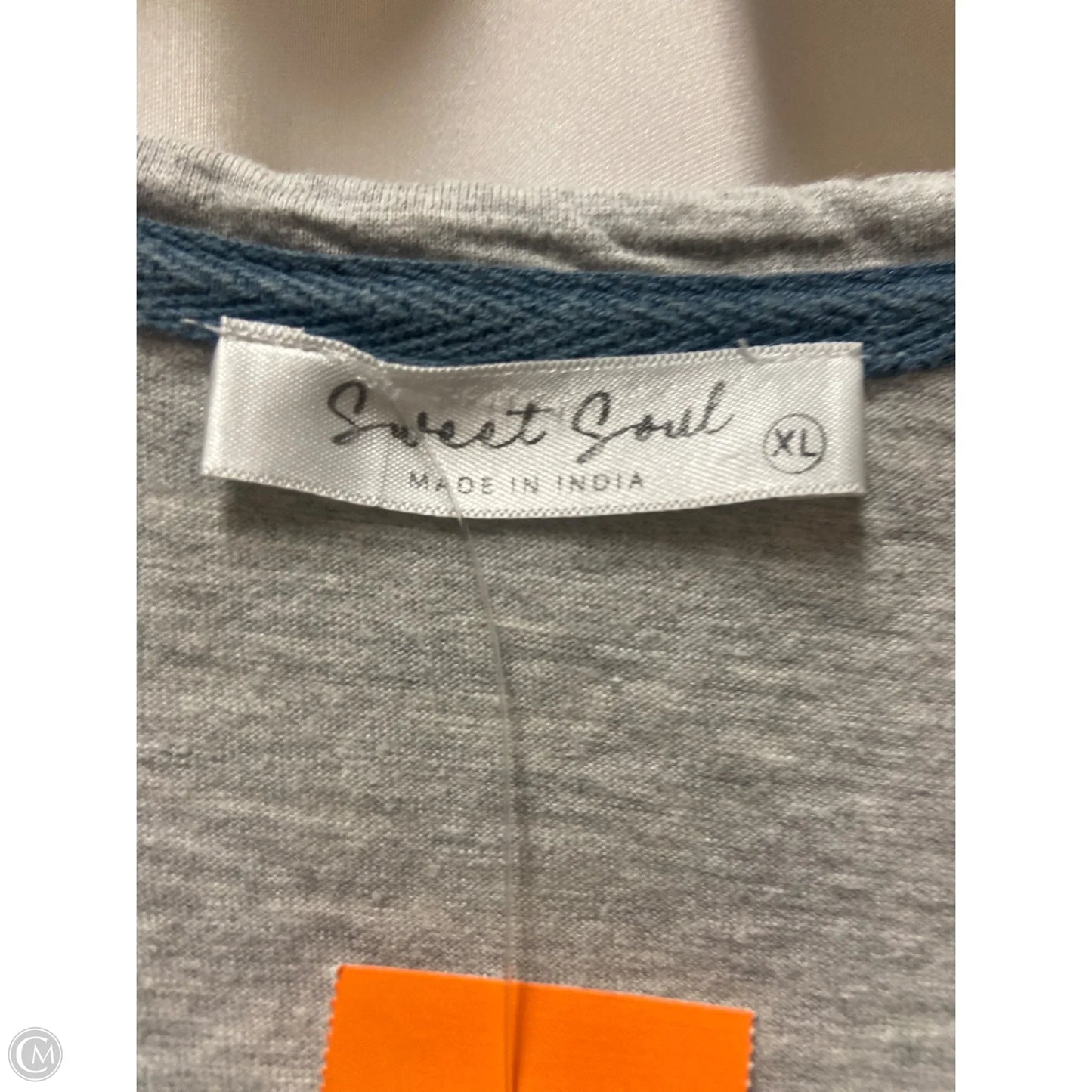 Top Short Sleeve By Clothes Mentor In Grey, Size: Xl
