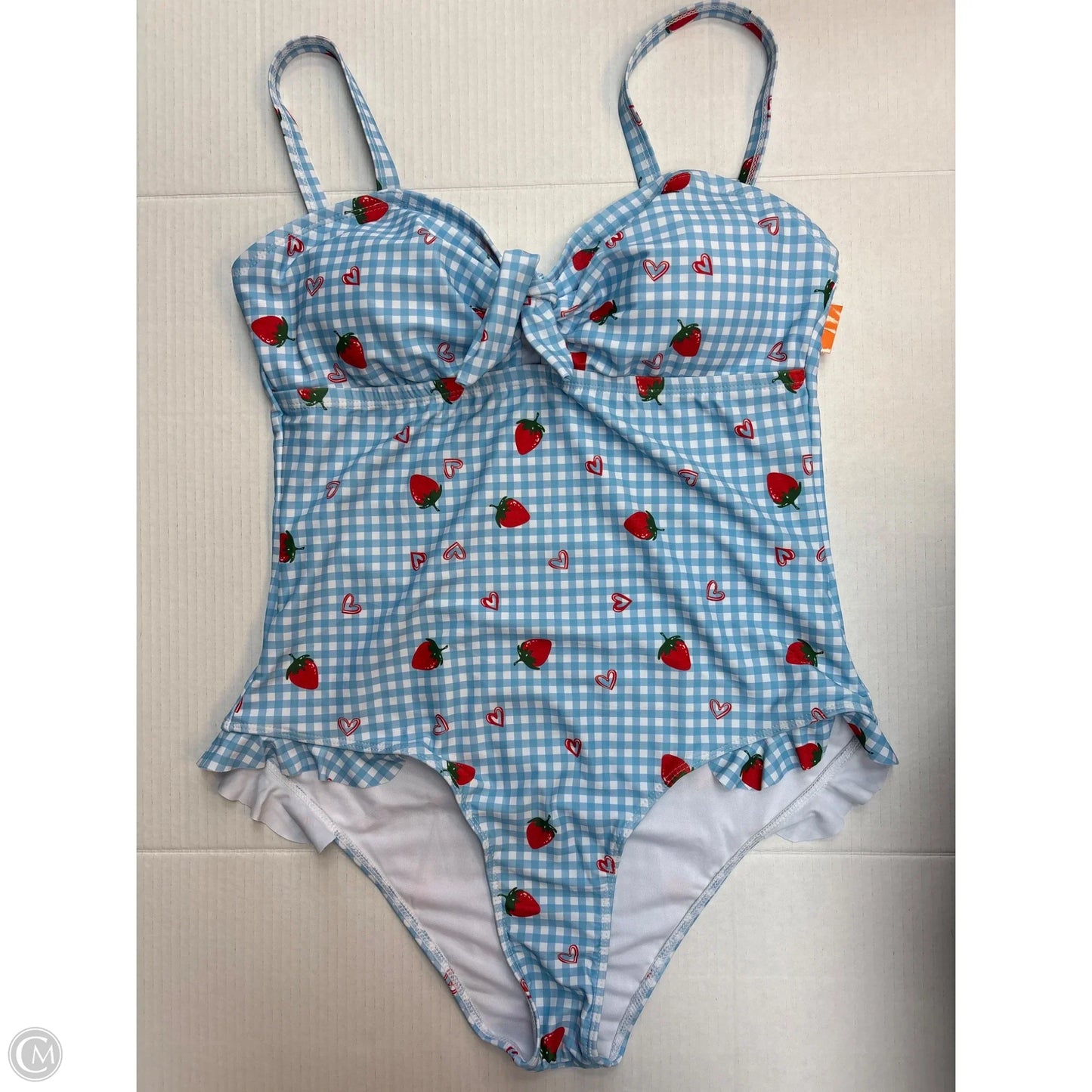 Swimsuit By Clothes Mentor In Blue, Size: 1x