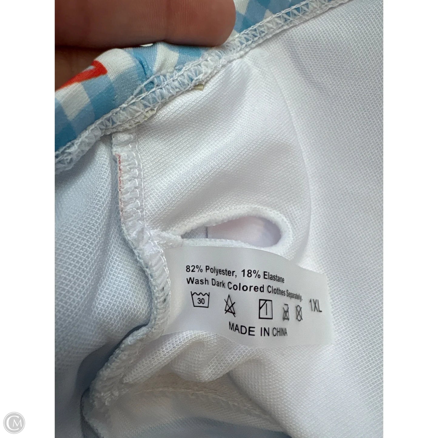 Swimsuit By Clothes Mentor In Blue, Size: 1x