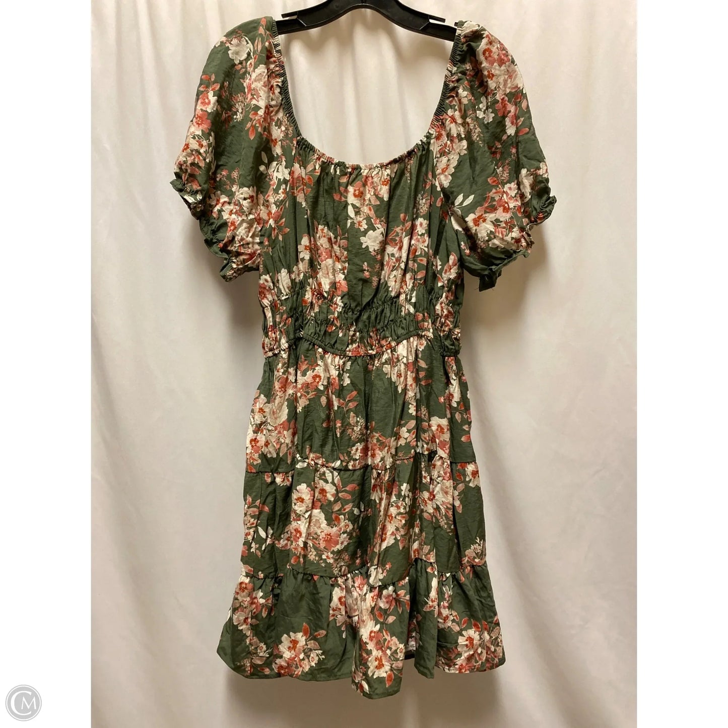 Dress Casual Midi By Liberty Love In Green, Size: 1x