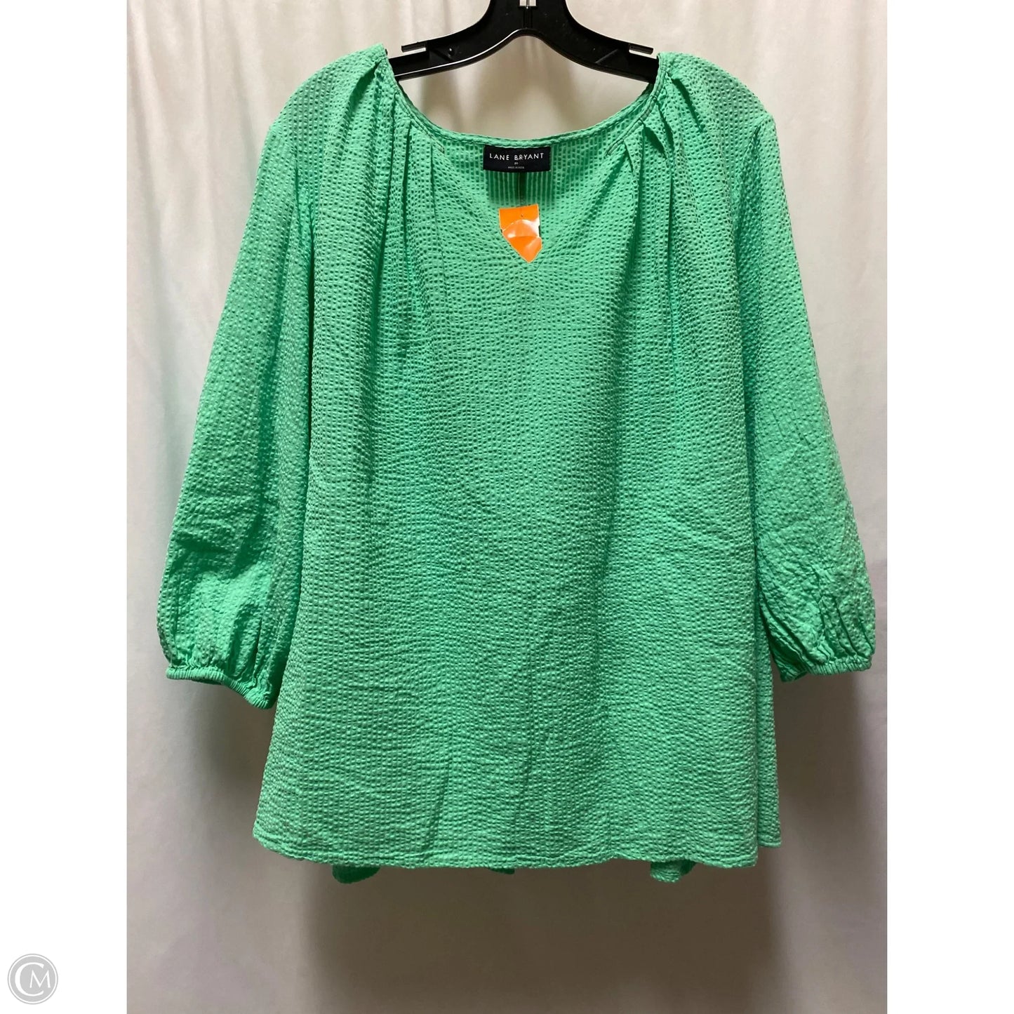 Top 3/4 Sleeve By Lane Bryant In Green, Size: 2x