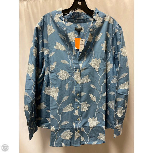 Top Long Sleeve By Talbots In Blue, Size: 2x