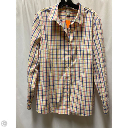 Top Long Sleeve By L.l. Bean In Pink & Yellow, Size: 2x