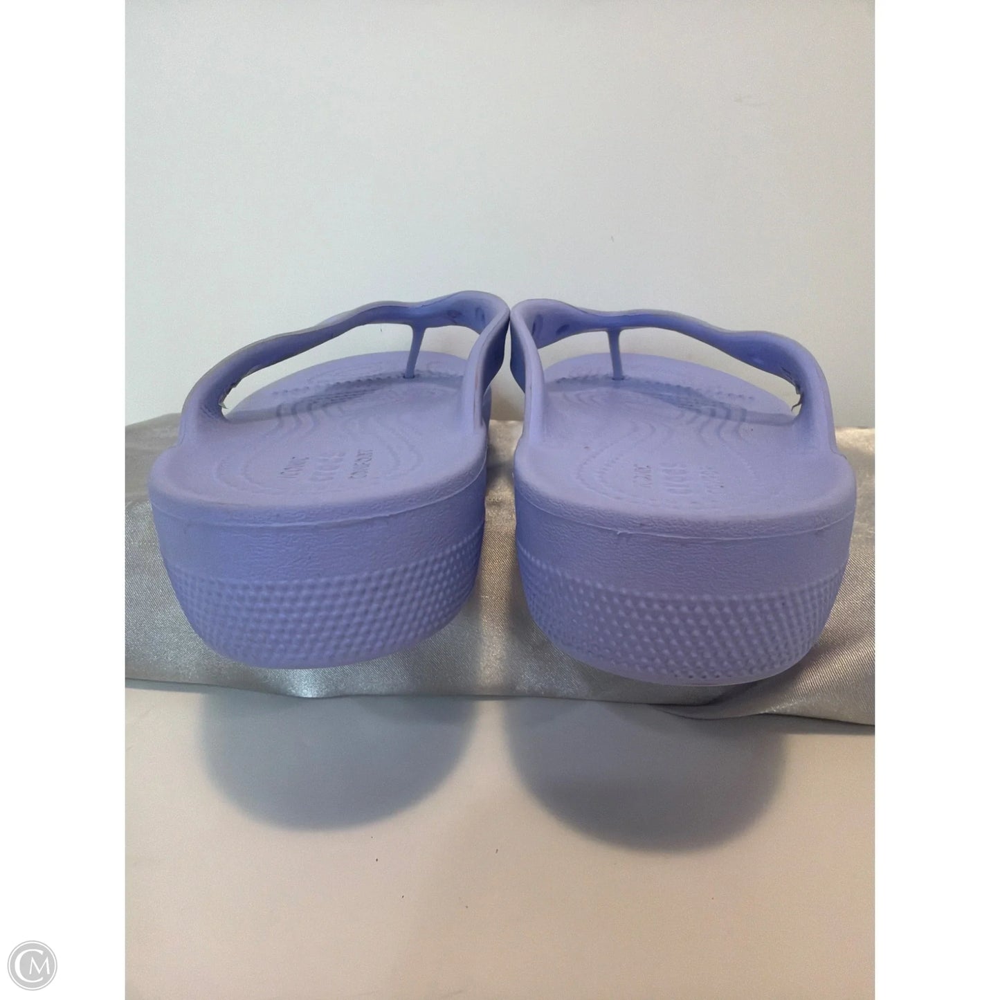 Sandals Flats By Crocs In Purple, Size: 9