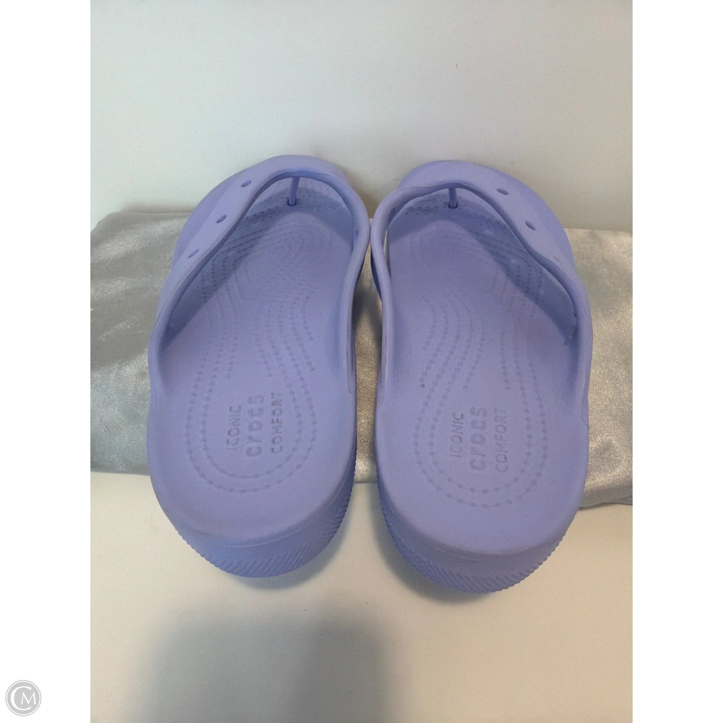 Sandals Flats By Crocs In Purple, Size: 9
