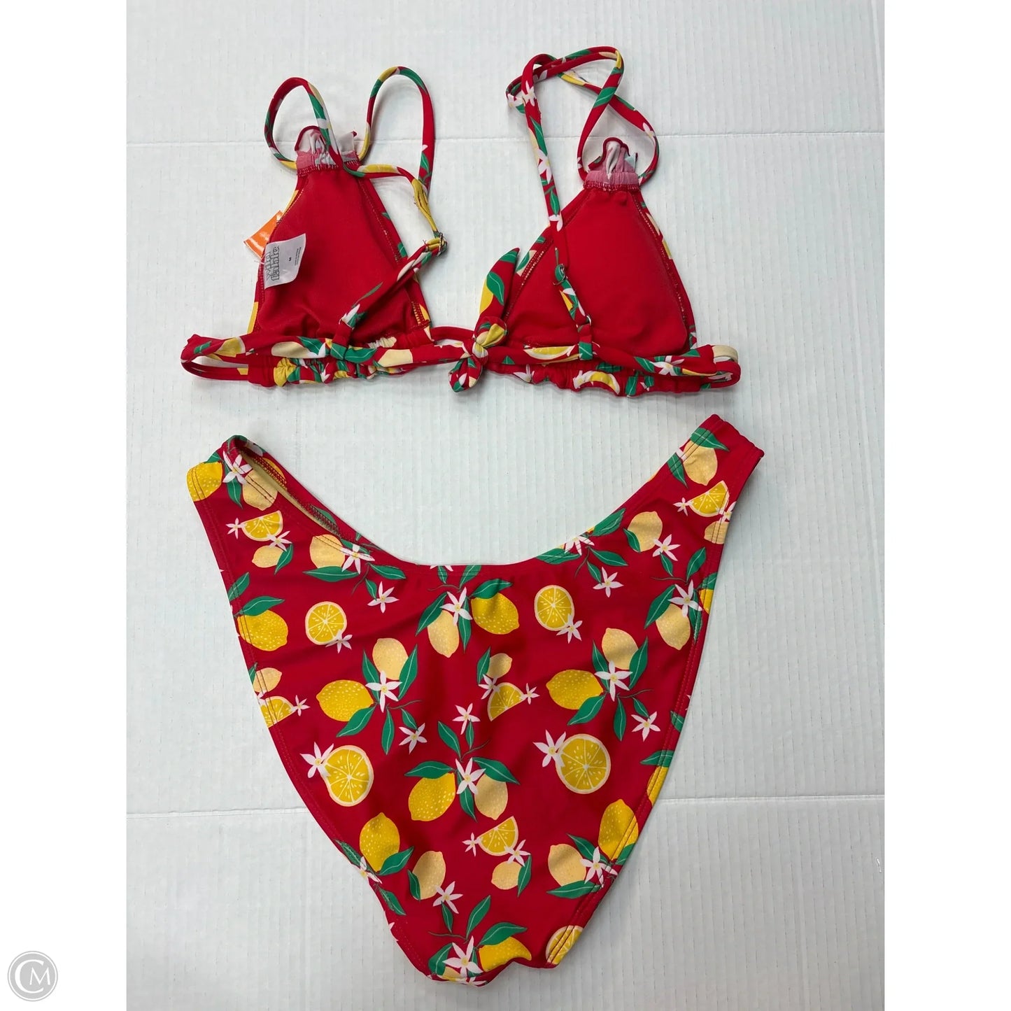 Swimsuit 2pc By Wild Fable In Red & Yellow, Size: L